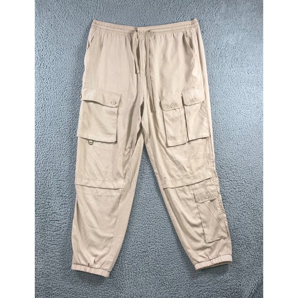 Forever 21 Cargo Pants Men 38 Elastic Drawstring Waist Jogger - Picture 1 of 13